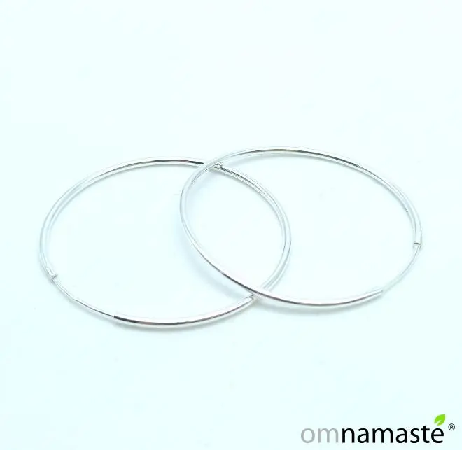 pendiente aro plata (3,5cm)