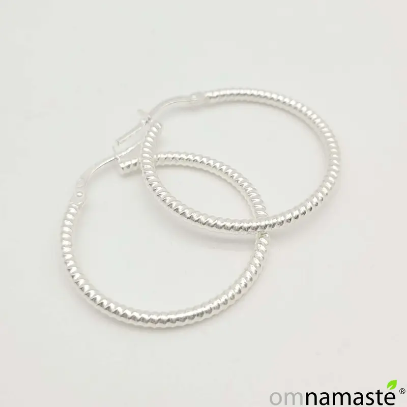 Pendientes Aro de plata Tornillo