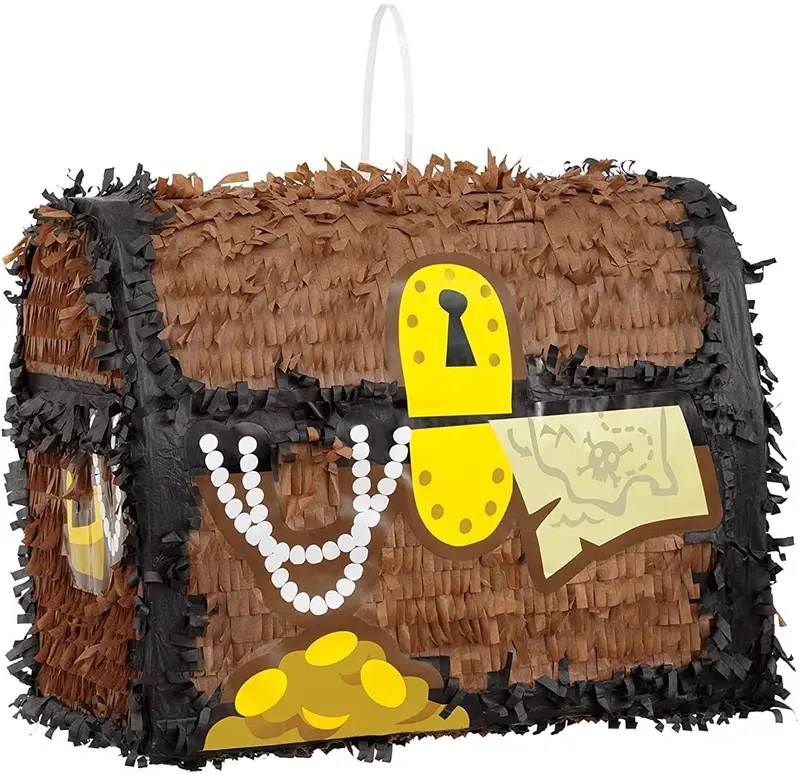 Piñata cofre del tesoro 3D