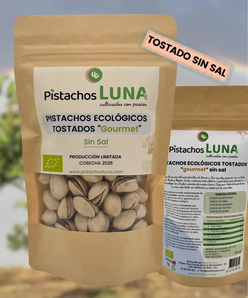 Pistachos Ecológicos Tostados «Gourmet» Sin Sal