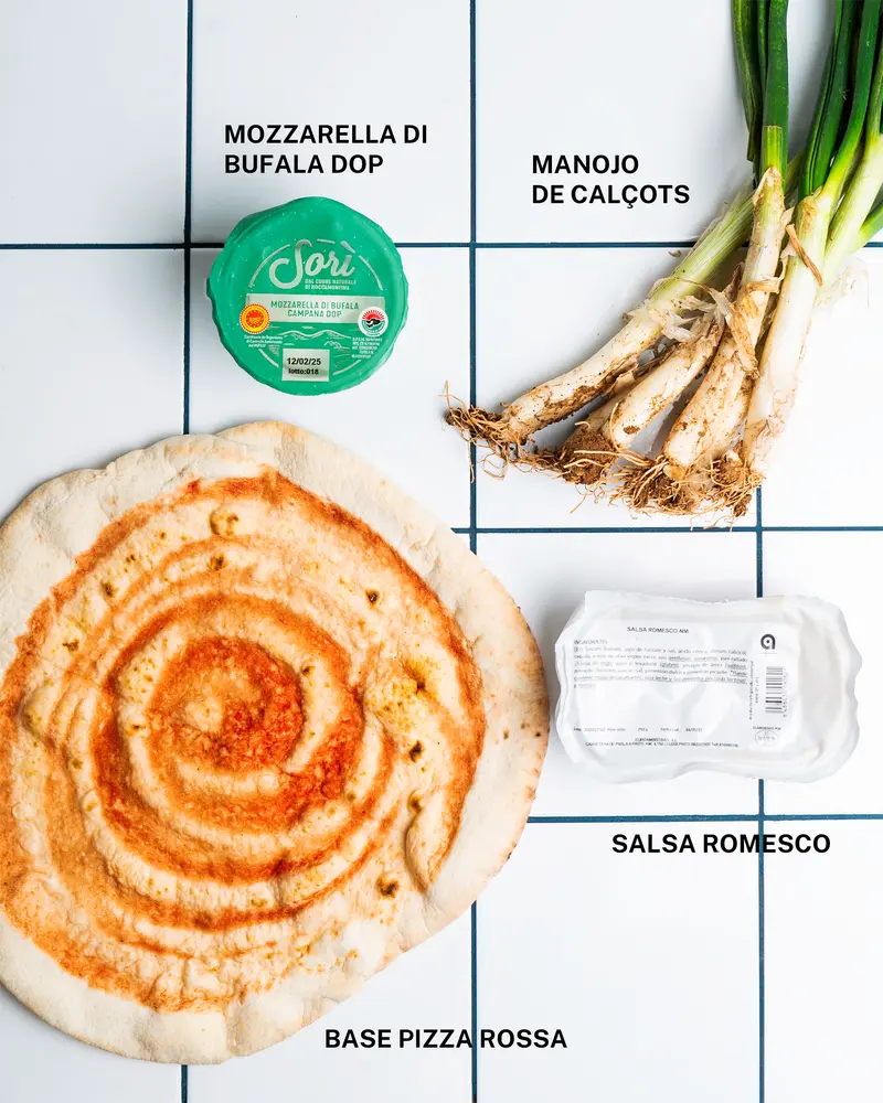 Pizza calçotada