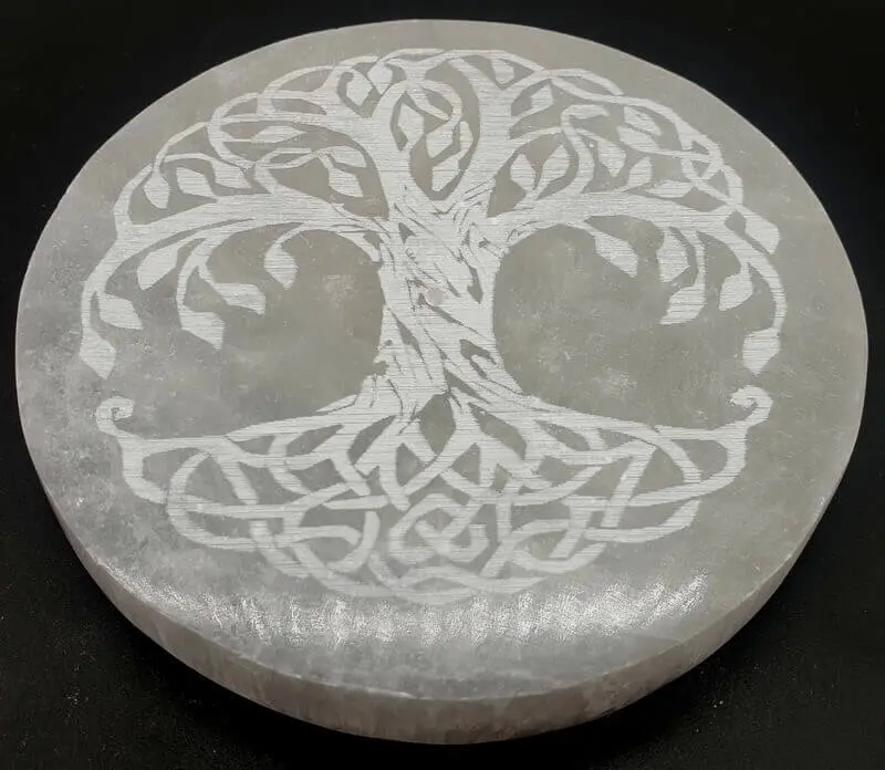 Placa selenita 10cm varios