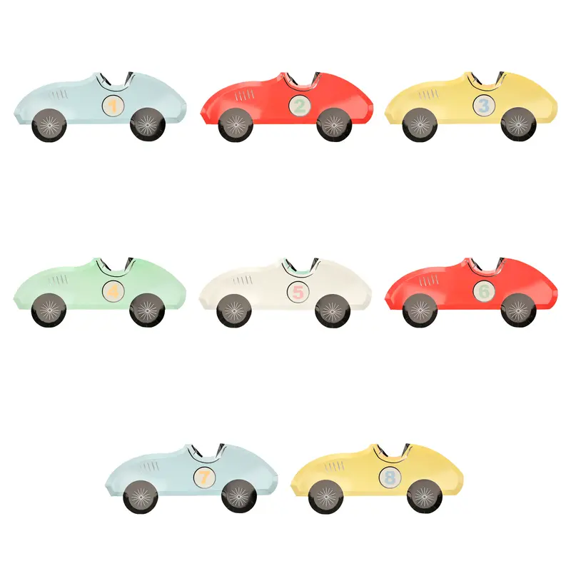 Plato coche de carreras