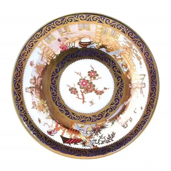 Plato de lata diseño chinoiserie
