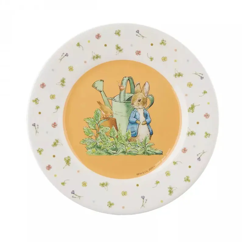 Plato de Peter Rabbit y regadera