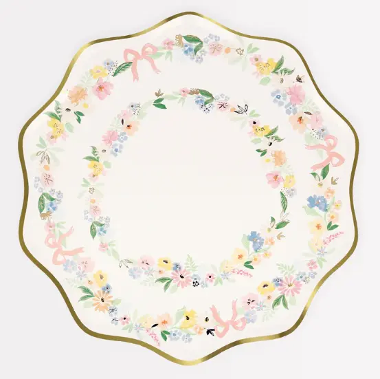 Plato grande floral