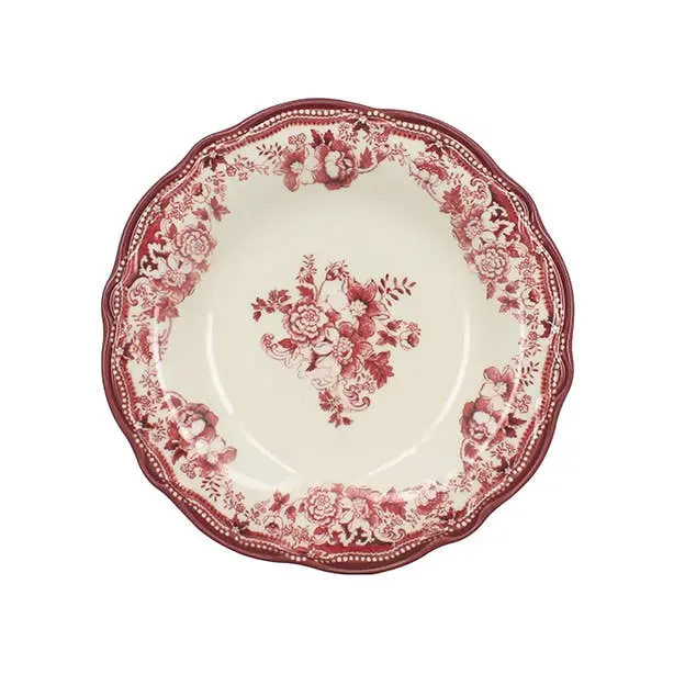 Plato hondo de porcelana diseño Faustine