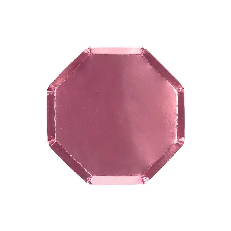 Platos cóctel rosas brillantes