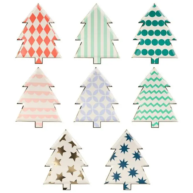 Platos de árbol de navidad