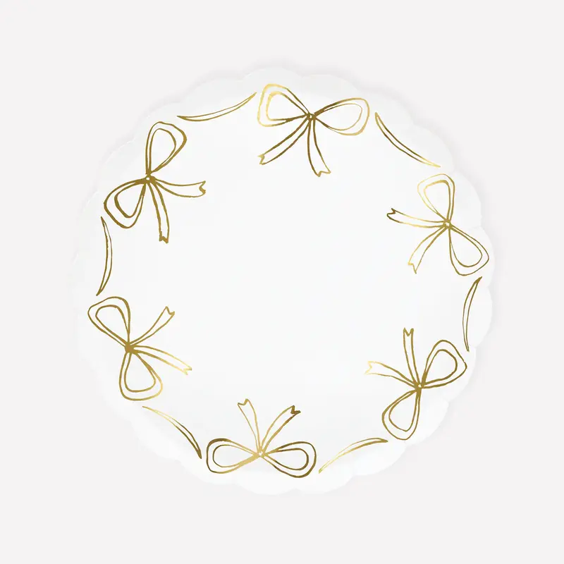 Platos de Postre Lazos Dorados