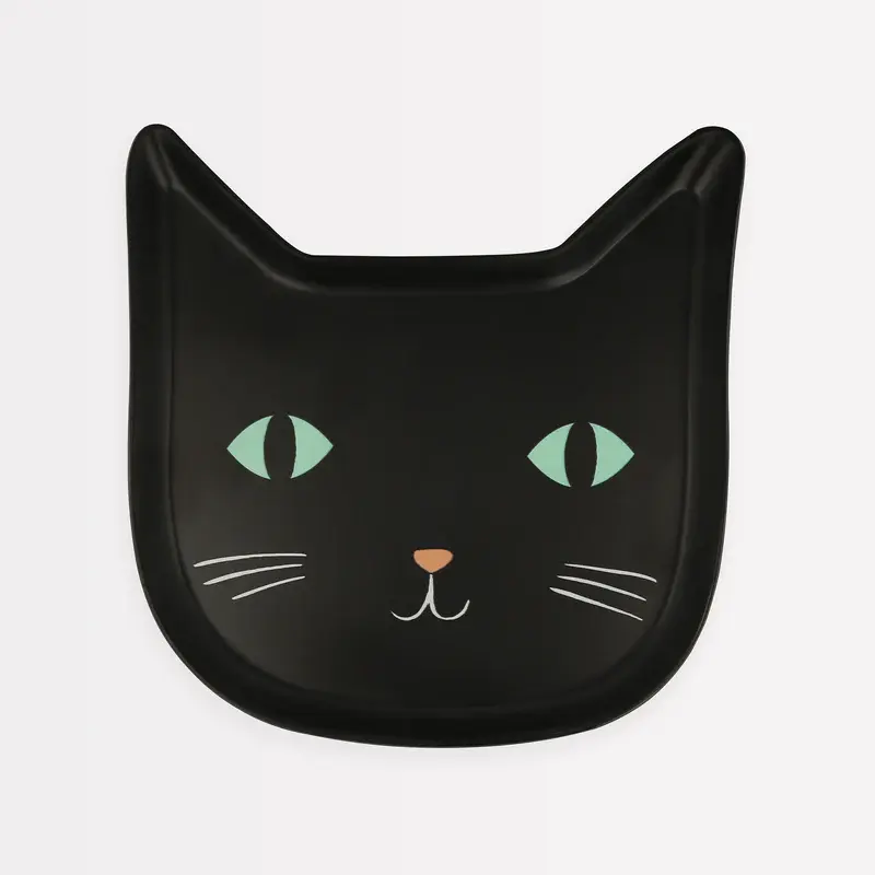 Platos Gato Negro de Melamina