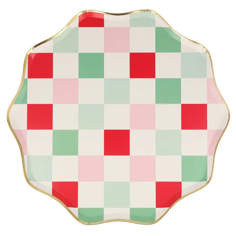 Platos grandes a cuadros