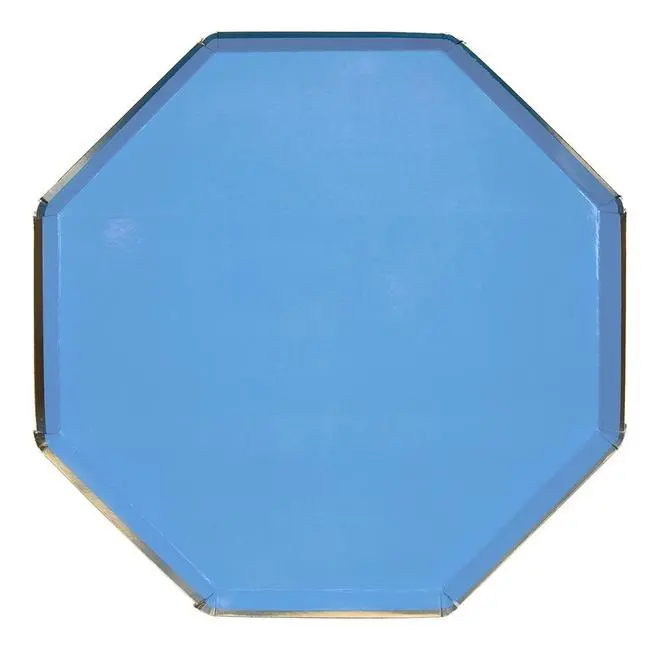 Platos grandes azules