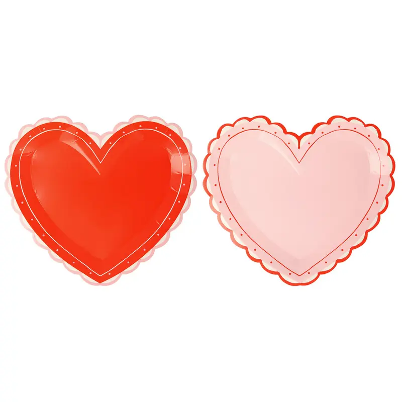 Platos grandes corazón