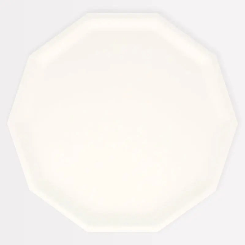Platos Grandes Crema Compostable