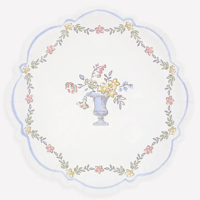 Platos Grandes de papel florales Chintz