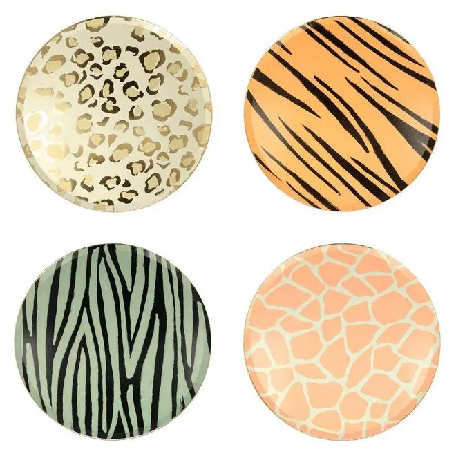 Platos grandes estampados animales