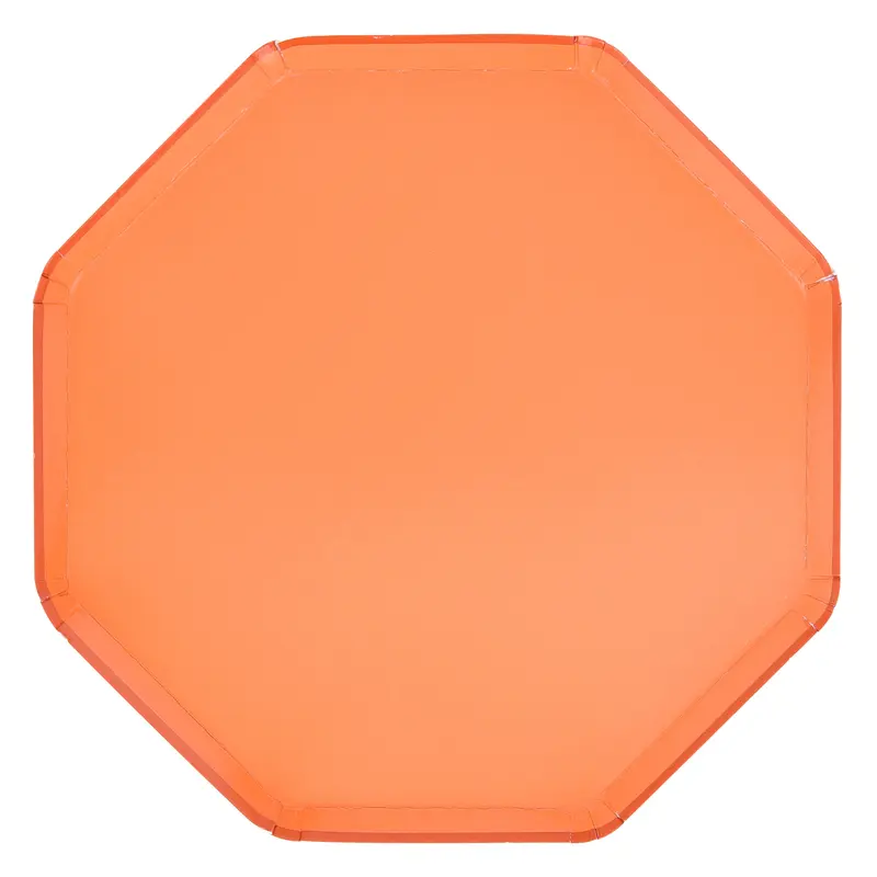 Platos grandes octagonales papaya