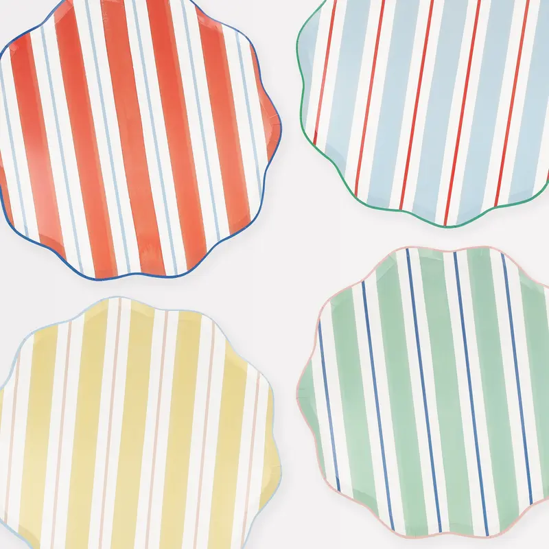 Platos Grandes Preppy Stripe