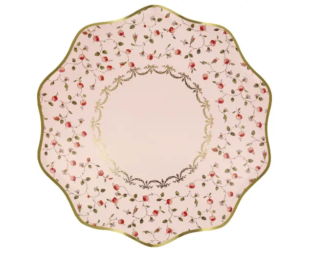 Platos grandes rosas Laduree Marie