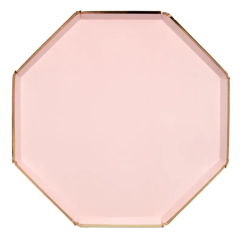 Platos grandes rosas pastel