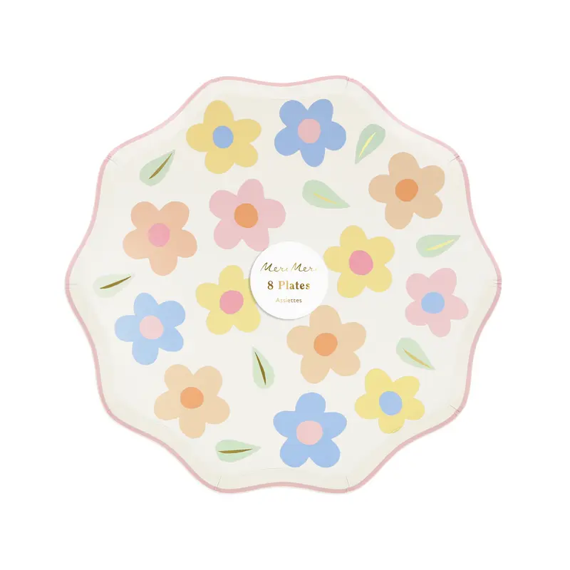 Platos medianos de flores