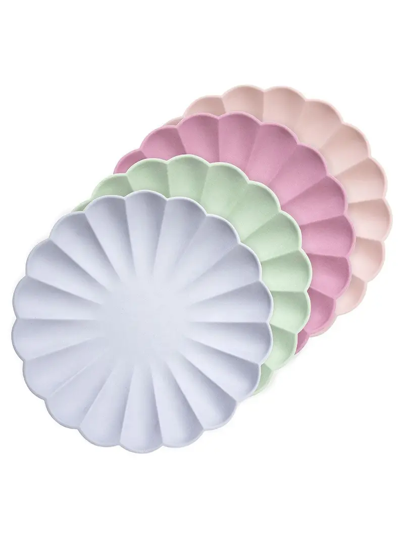 Platos multicolores eco grandes