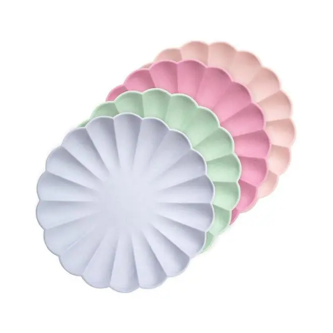 Platos multicolores eco pequeños