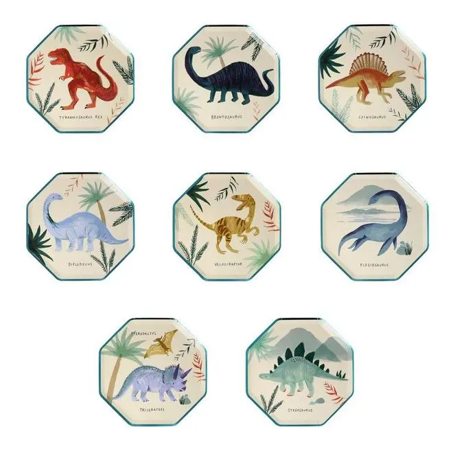 Platos pequeños dinosaurios