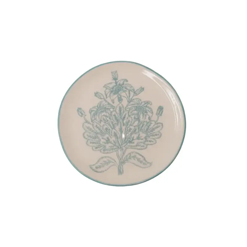 Platos pequeños diseño floral azul
