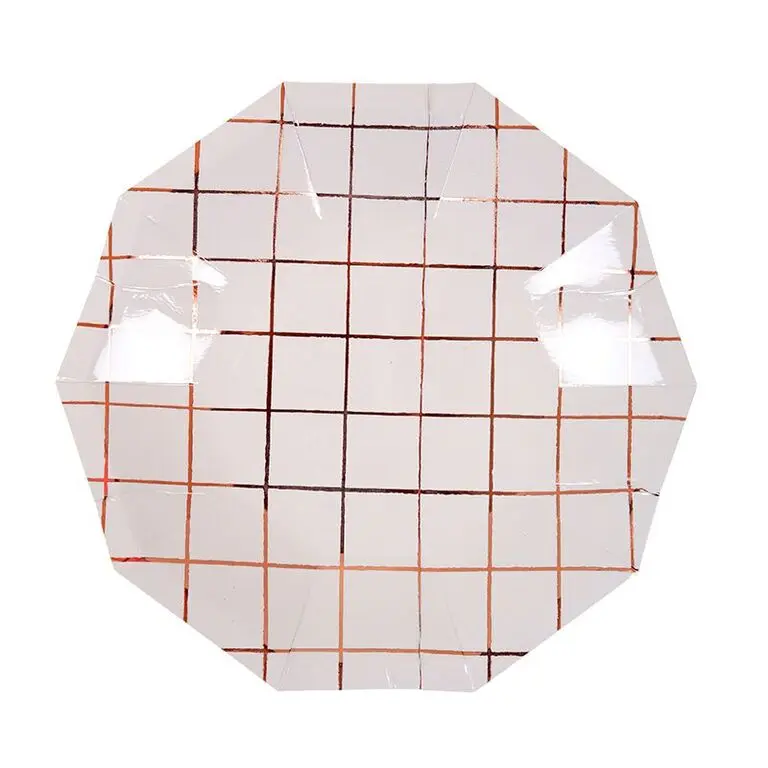 Platos pequeños Grid Oro Rosa