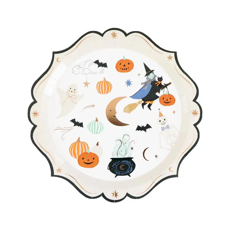 Platos Pequeños Personajes de Halloween (x8)