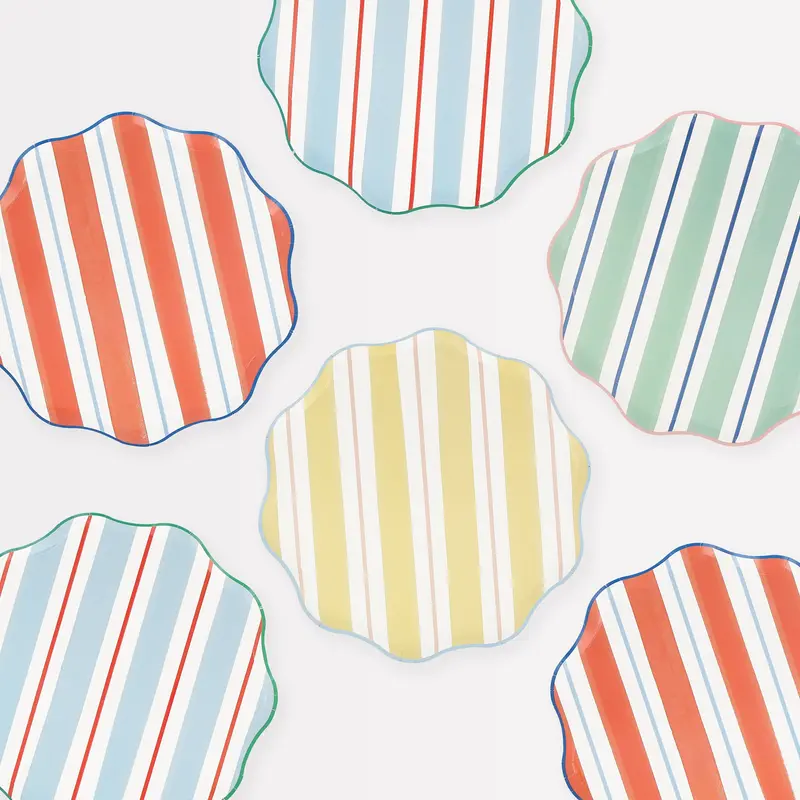 Platos Pequeños Preppy Stripe
