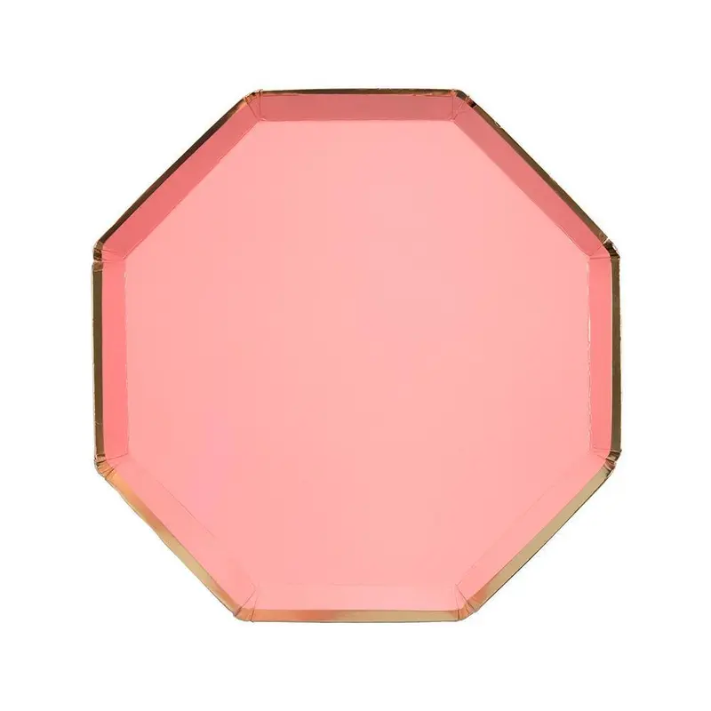Platos pequeños rosas salmón