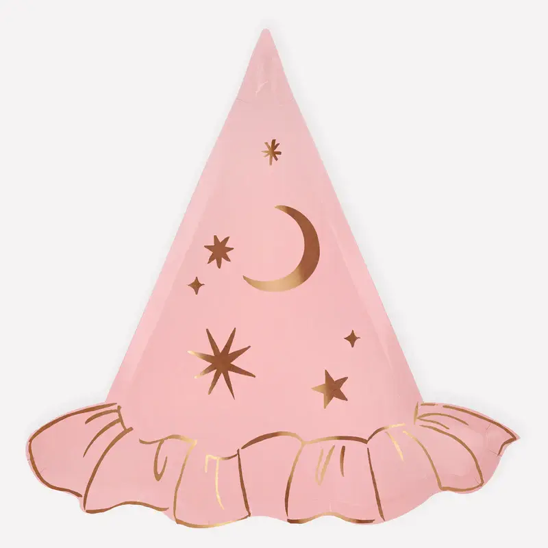 Platos Sombrero de Bruja Rosa