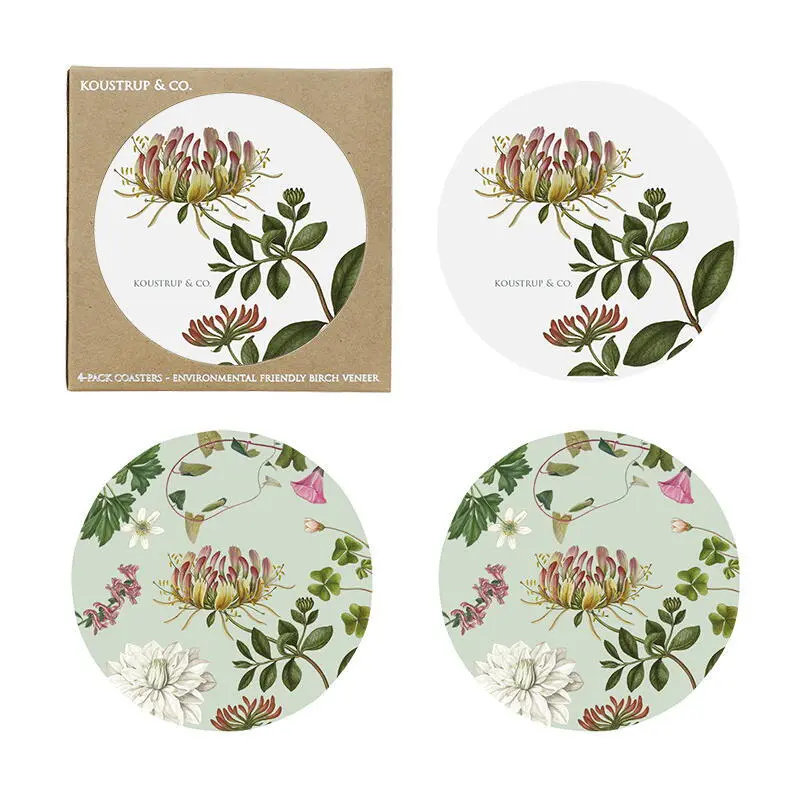 Posavasos diseño botánico Flora Danica