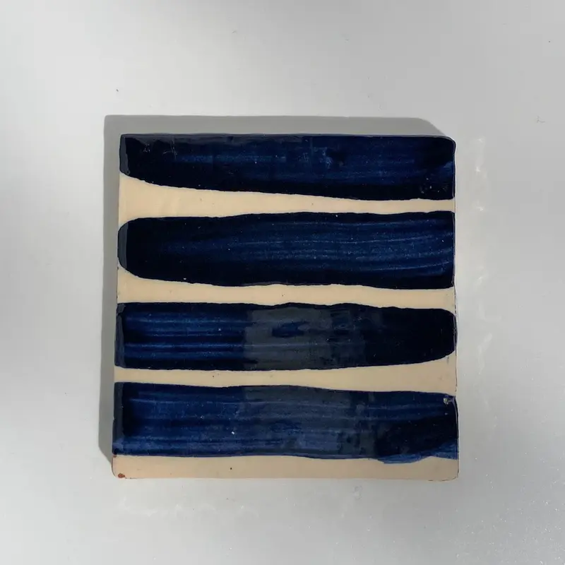 Posavasos rayas azul
