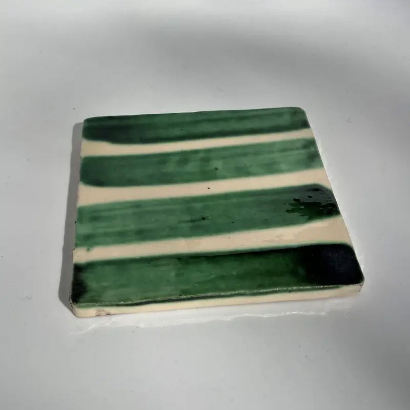 Posavasos rayas verde