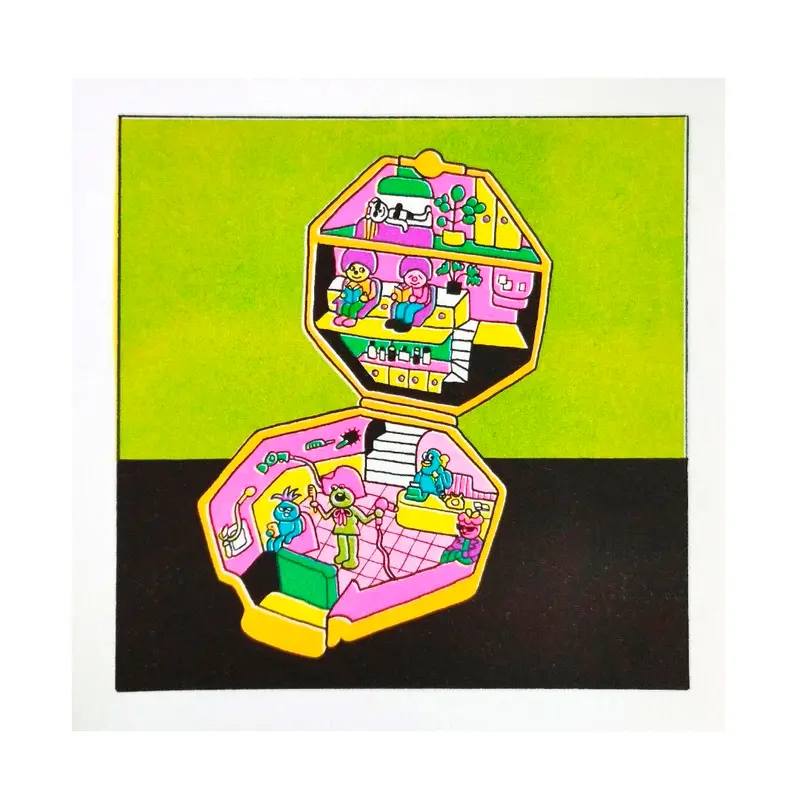 Postal Riso Polly Pocket peluquería - Roberta Vazquez