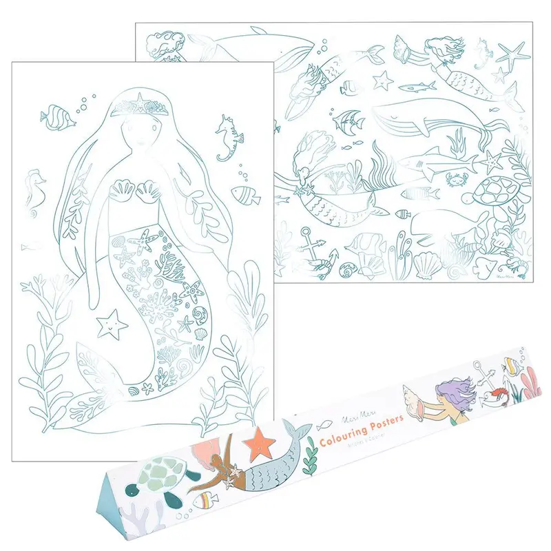 Posters sirenas para colorear
