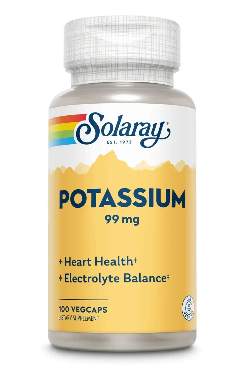 Potasio Citrato 99 mg - 60 vegacápsulas - Solaray