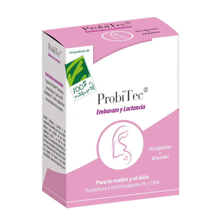 PROBITEC EMBARAZO Y LACTANCIA PLUS - Krill, OL+DHA - CIEN POR CIEN NATURAL