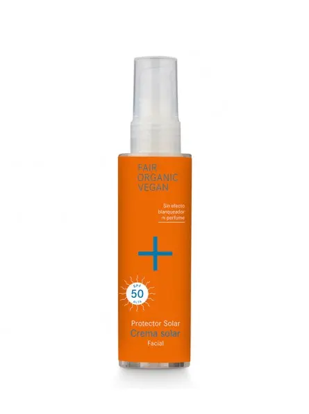 Protector solar facial mineral en crema SPF50 50ml.