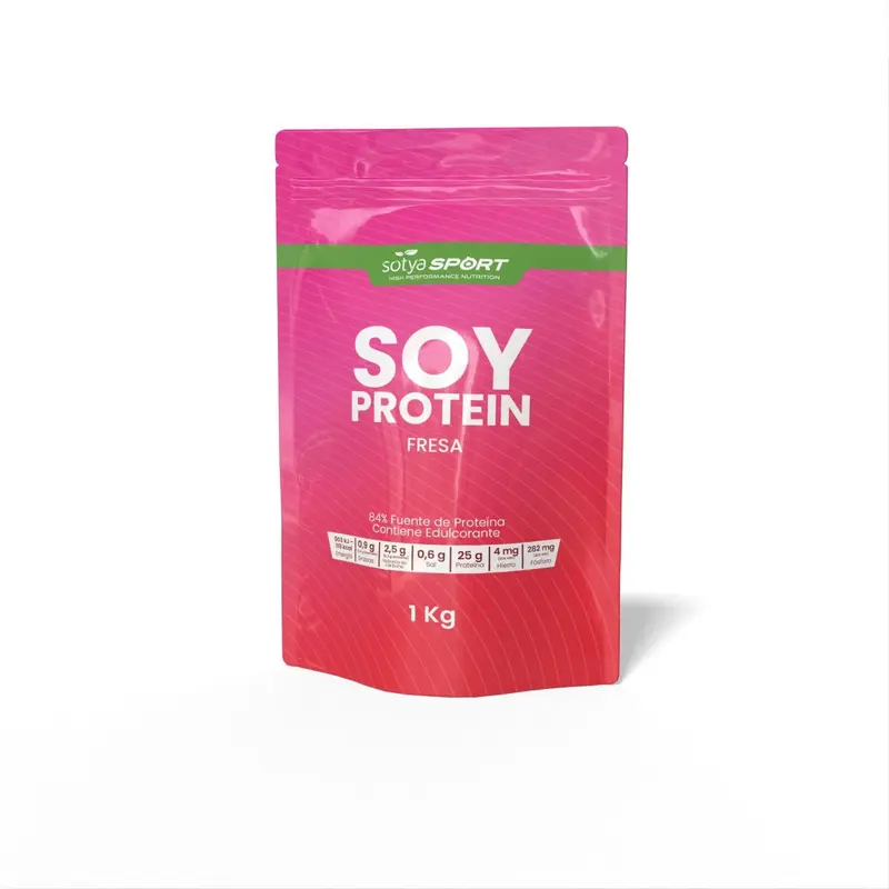 Proteína de soja isolada Fresa Doypack Sotya - 1 kg - Sotya SPORT