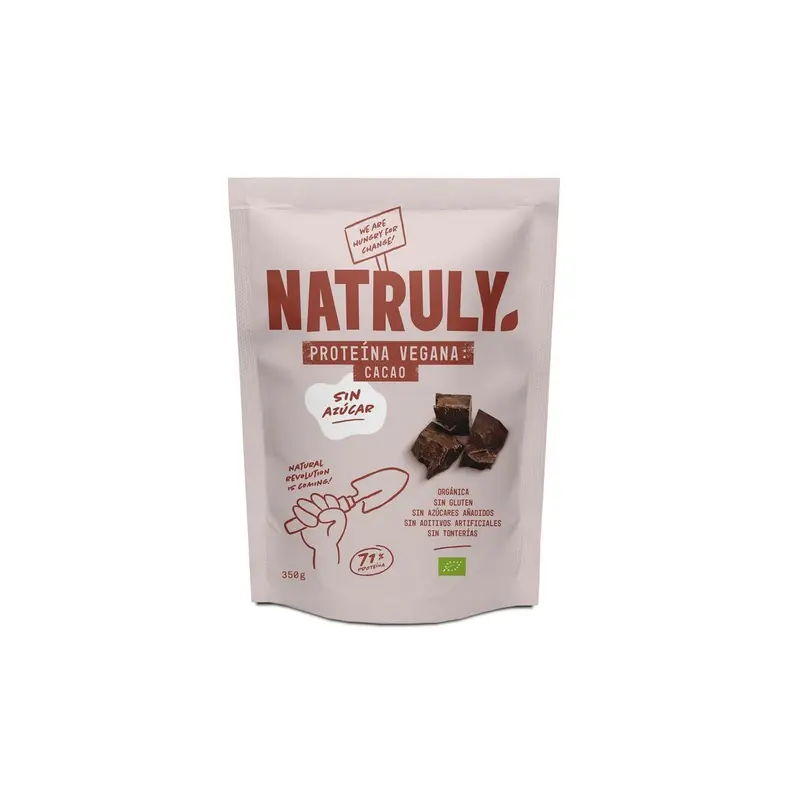 Proteína Vegana 70% Chocolate Bio - 350 g - Natruly
