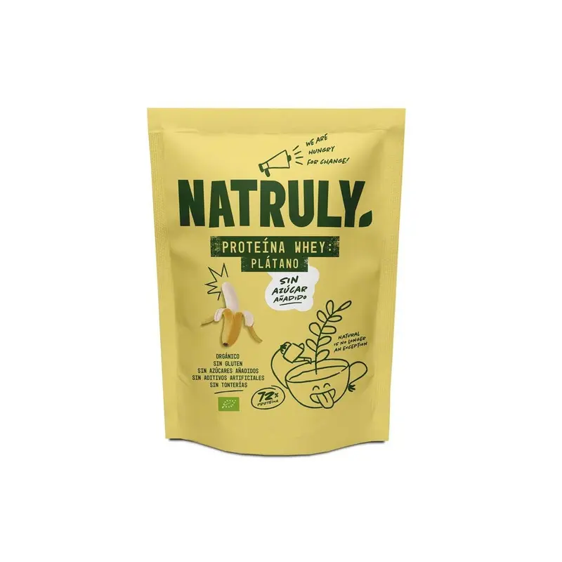 Proteína Whey 72% Plátano Bio - 350 g - Natruly