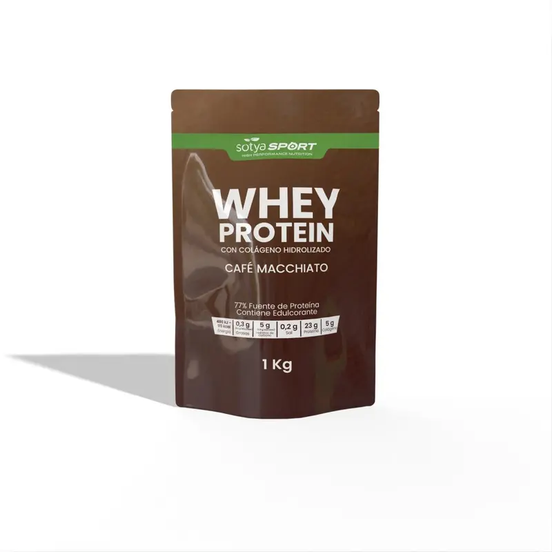 Proteína Whey de suero de leche Cafe Macchiato con Colageno Doypack - 1 kg - Sotya SPORT