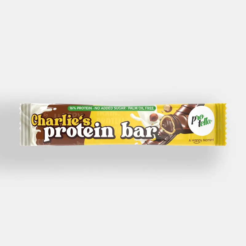 Protella Charlie's Protein Bar Chocolate y Avellana – Caja 15 Barritas