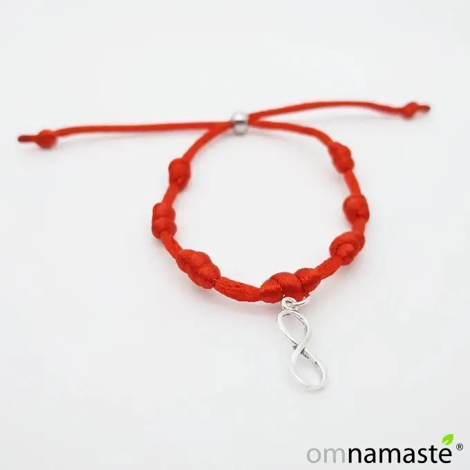 Pulsera 7 Nudos con Charm de Plata Infinito