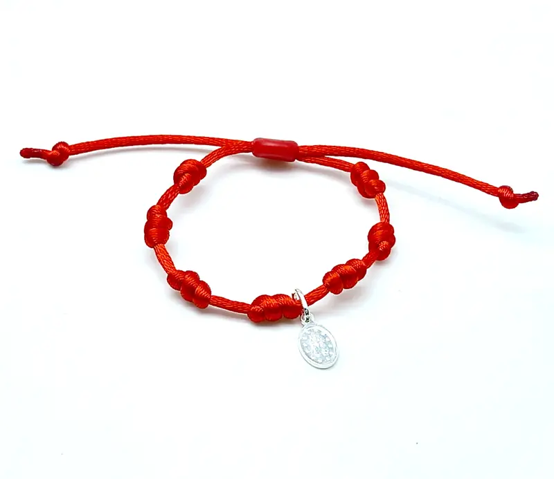 pulsera 7 nudos plata virgen milagrosa